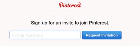 Pinterest - für Einladung anmelden